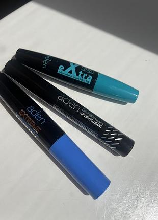 Туш для вій aden waterproof extra volume superintelligent