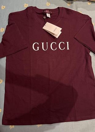 Футболка оверсайз oversize бордо