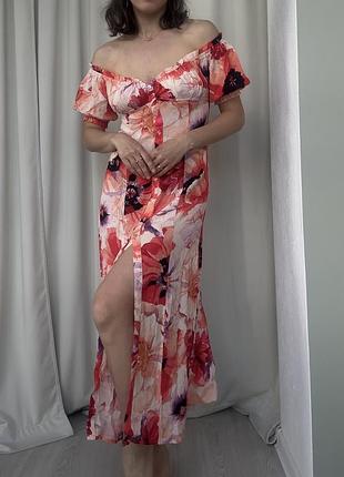 Нова довга сукня h&m зі спущеними рукавами