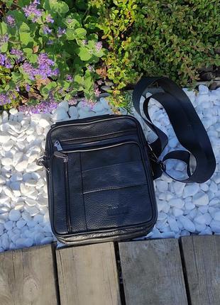 Чоловіча шкіряна сумка-барсетка через плече bexhill  premium natural bag 10