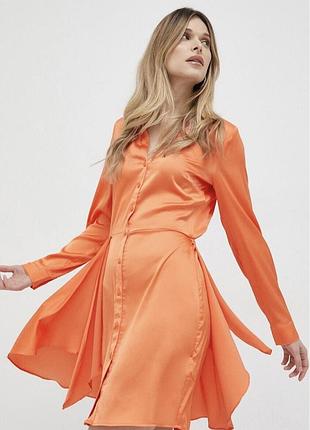 Сукня атласна помаранчева guess м