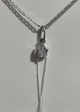Подвес серебряный с фианитом
