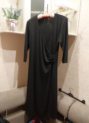 Чорна сукня на запах хл.2хл