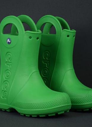 Crocs handle rain boot дитячі гумові чоботи зелені. оригінал. с12; 29 р./18.5-19 см.