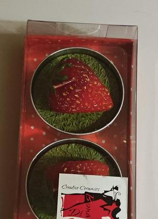 Летний декор для дома свечи клубнички 🍓🕯️d ~6см
