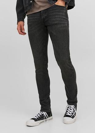 Новые черные джинсы слим jack & jones 32/34