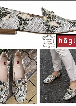 Hogl австрія розкішні фірмові шкіряні лофери мокасини туфлі жіночі натуральна шкіра оригінал
