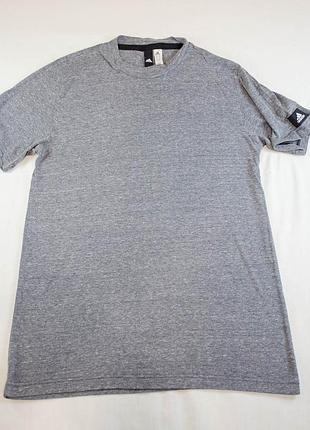 Adidas сіра бавовняна футболка оригінал! розмір m