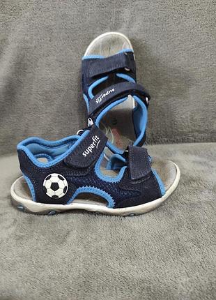 Босоніжки шкіряні superfit сандалі для хлопчика р.27 на липучках