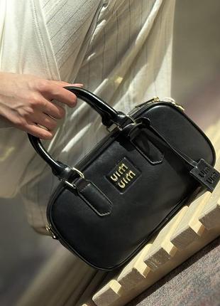 Сумка míu black gold