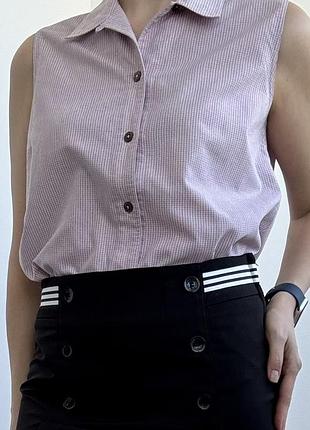 Patagonia літня жіноча сорочка без рукавів прямого крою у клітинку