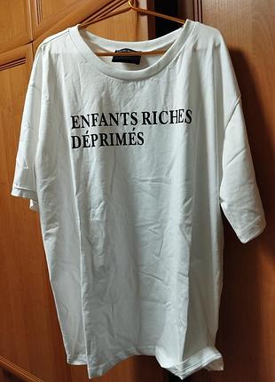 Футболка enfants medias déprimés белая с бирками