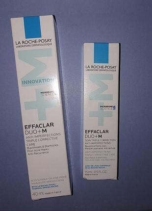 Комплект 1+1 la roche-posay effaclar duo redermic m гель крем проти недоліків шкіри