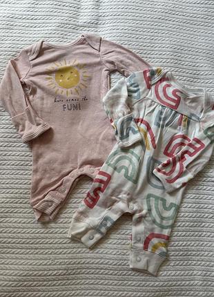 Набір carter’s з 2 ромперів (чоловічків) та повʼязкою 56 розмір