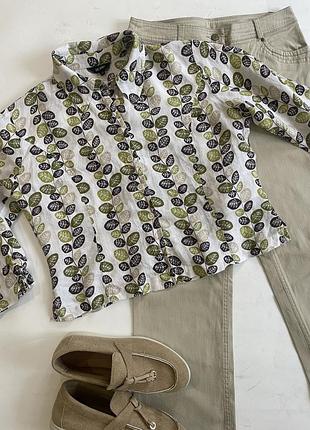 Укорочена льняна жіноча сорочка