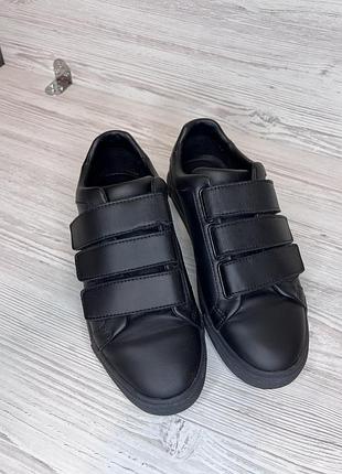 Чоловічі чорні кеди/кросівки zara, на липучках, розмір 40