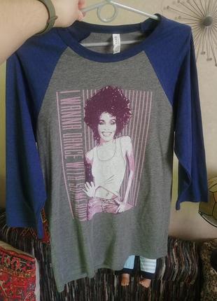Реглан футболка женская уитни хюстон whitney houston р. 46 (м)