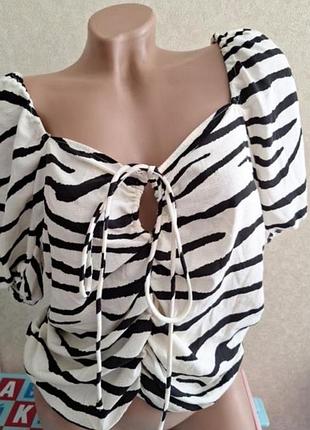 Блуза топ  принт зебра