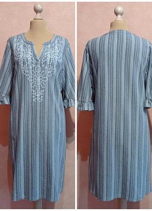 Элегантное платье с вышивкой, хлопок-стрейч 95%, nekt (англия).