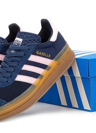 Женские кроссовки адидас газель на толстой подошве adidas gazelle bold platform