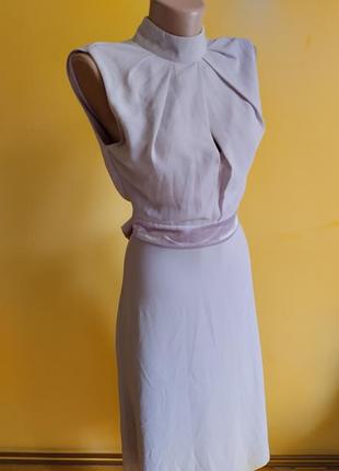 Сукня ніжно бузкового кольору декольте шифон на підкладці tfnc