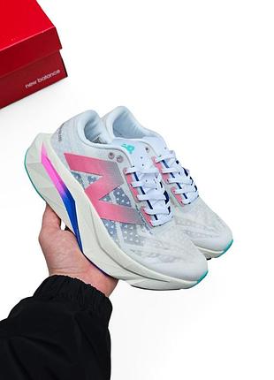 Жіночі кросівки new balance elite v4 сірі (рожеві/синім)