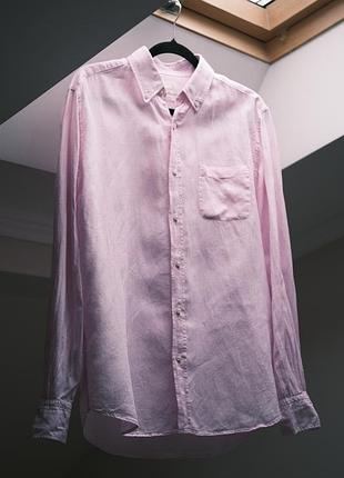 Сорочка з льону massimo dutti