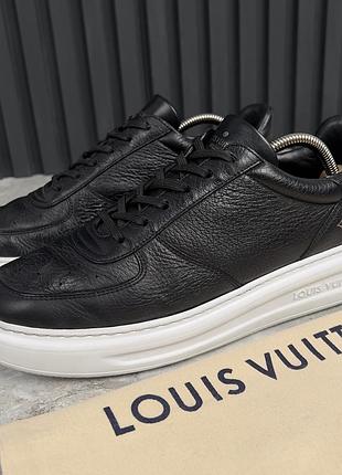 Louis vuitton beverly hills sneakers monogram black чоловічі кросівки оригінал 41 eur