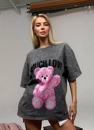 Женская футболка оверсайз из хлопка летняя тай-дай 0422