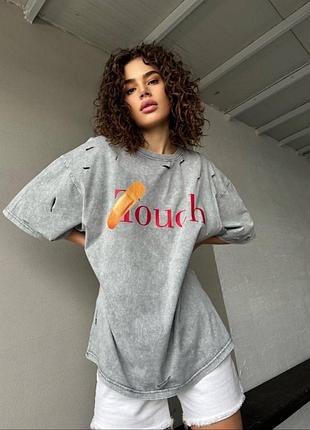 Жіноча футболка оверсайз з бавовни літня тай-дай 0425