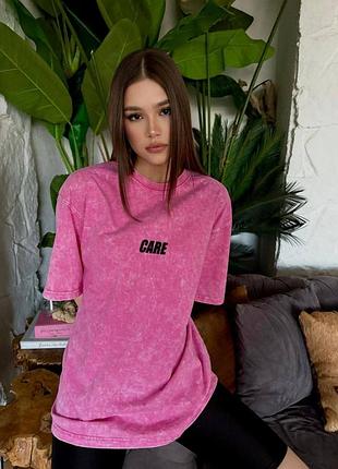 Жіноча футболка оверсайз з бавовни літня тай-дай 0429