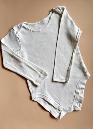 Боді з довгим рукавом 92/98рр 2-3 роки білий новий