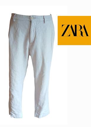 Льняные брюки zara (eur 38 / s-m) — идеальны для лета!
