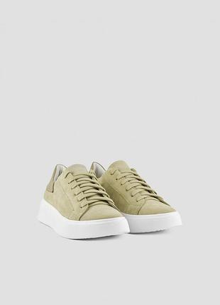 Кеды женские замша светлые бежевые 71206-02