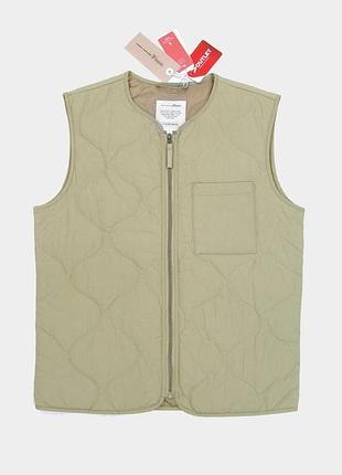 Жилетка стёганая tom tailor, sorona aura (светло-оливковая с карманом)