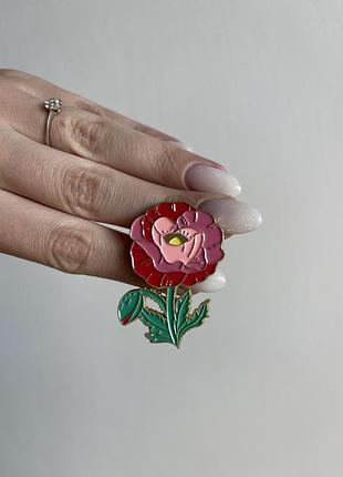 Пін значок металевий брошка магічна півонія