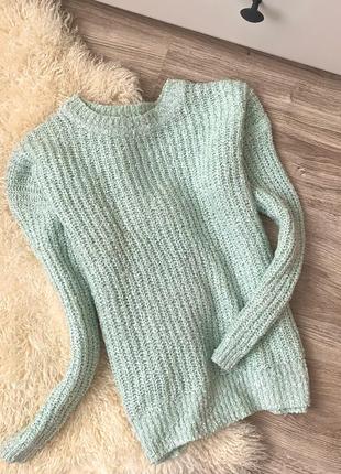 Свитер машинной вязки в мятном цвете pepco 8/44-46-48