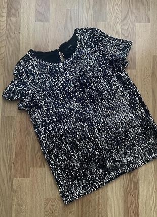 Блуза святкова блискуча з пайєтками next