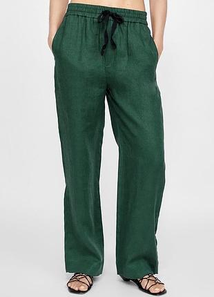 Брюки штаны из льна льняные брюки zara