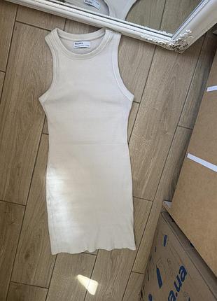 Сукня в рубчик коротка