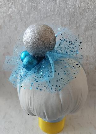 Аксесуари, прикраси для волосся. новорічний обруч обідок ободок на свято до костюму намистина намисто намистинка ялинкова іграшка куля бусинка v.j.v.