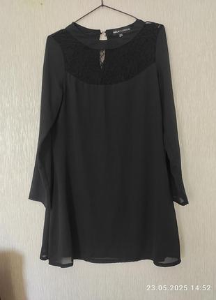 Шифоновое платье, маленькое темное платье на хс размер