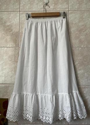 Довга бавовняна нижня спідниця підспідничник в стилі ретро вінтаж vintage stories