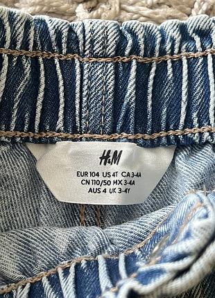 Стильні джинсові шорти h&m 104 розміру 5