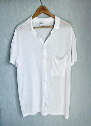 Сорочка трикотажна біла з коротким рукавом іспанія