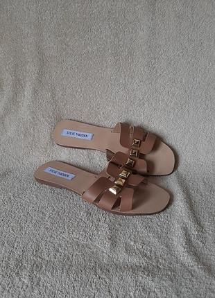 Steve madden шлепанцы кожаные р.42-43 стелька 26,5см