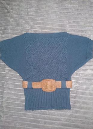 Вязаная безрукавка для девочек 10-12 рочков