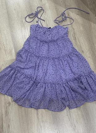 Сукня лавандова 👗 квітковий принт дуже мила