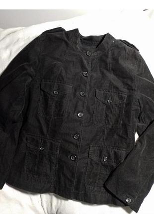 Жакет вельветовый коричнево-черный calvin klein, пиджак