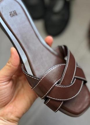 Капці шльопанці літо коричневі 37, 38, 39, 40 h&m нові